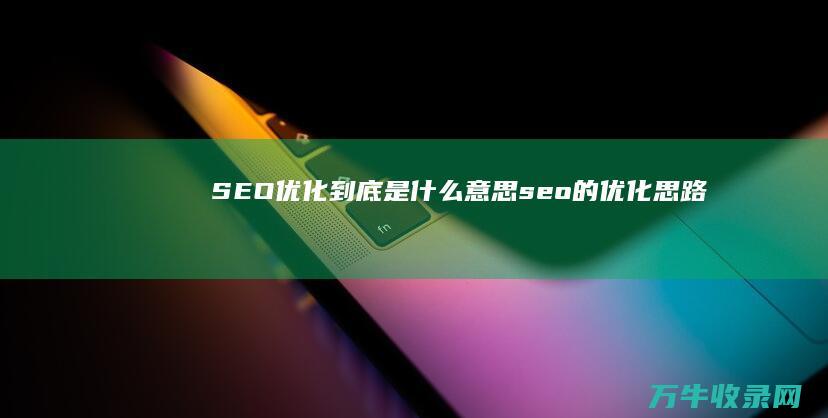 SEO优化到底是什么意思 (seo的优化思路)