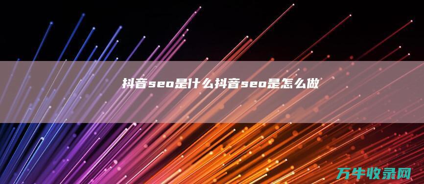 抖音seo是什么 (抖音seo是怎么做)